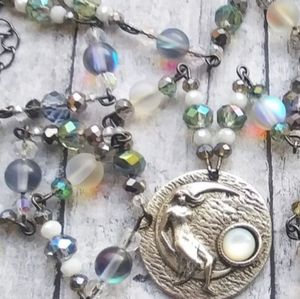 Moon Maiden Pend. Handmade Chain Necklace